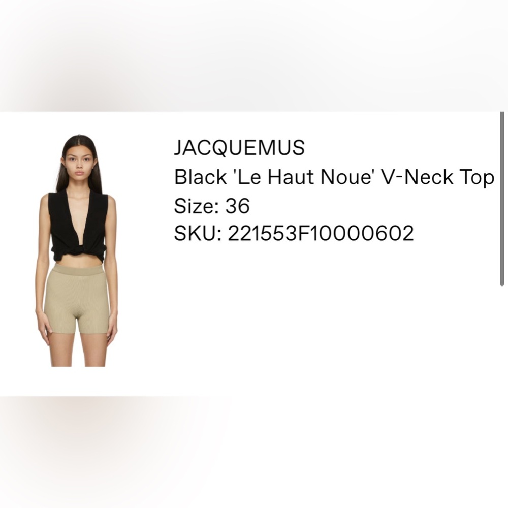 Jacquemus Le Haut Noue V-Neck Top
